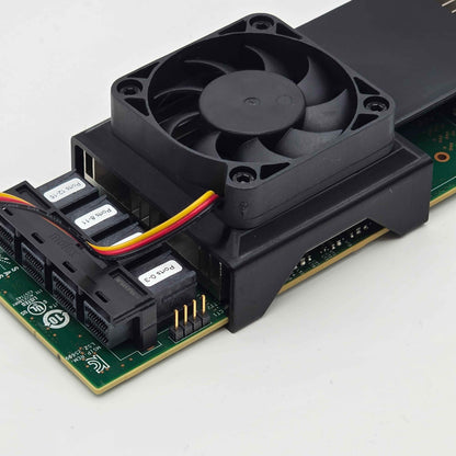 Broadcom LSI 9305 16i 24i SAS HBA 50mm Cooling Fan Included + Shroud Cooler
