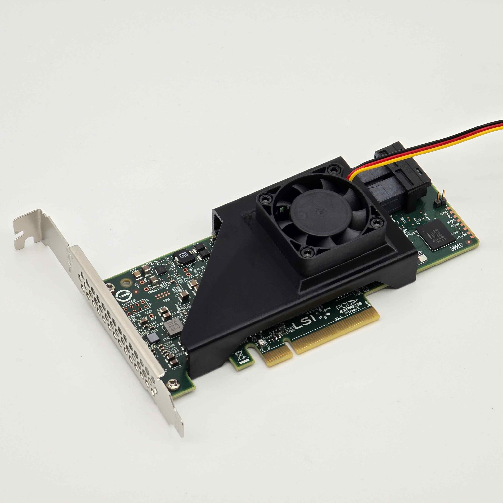 LSI 9300 9341 9311 8i SAS HBA 40mm Cooling Fan Included + Shroud Cooler