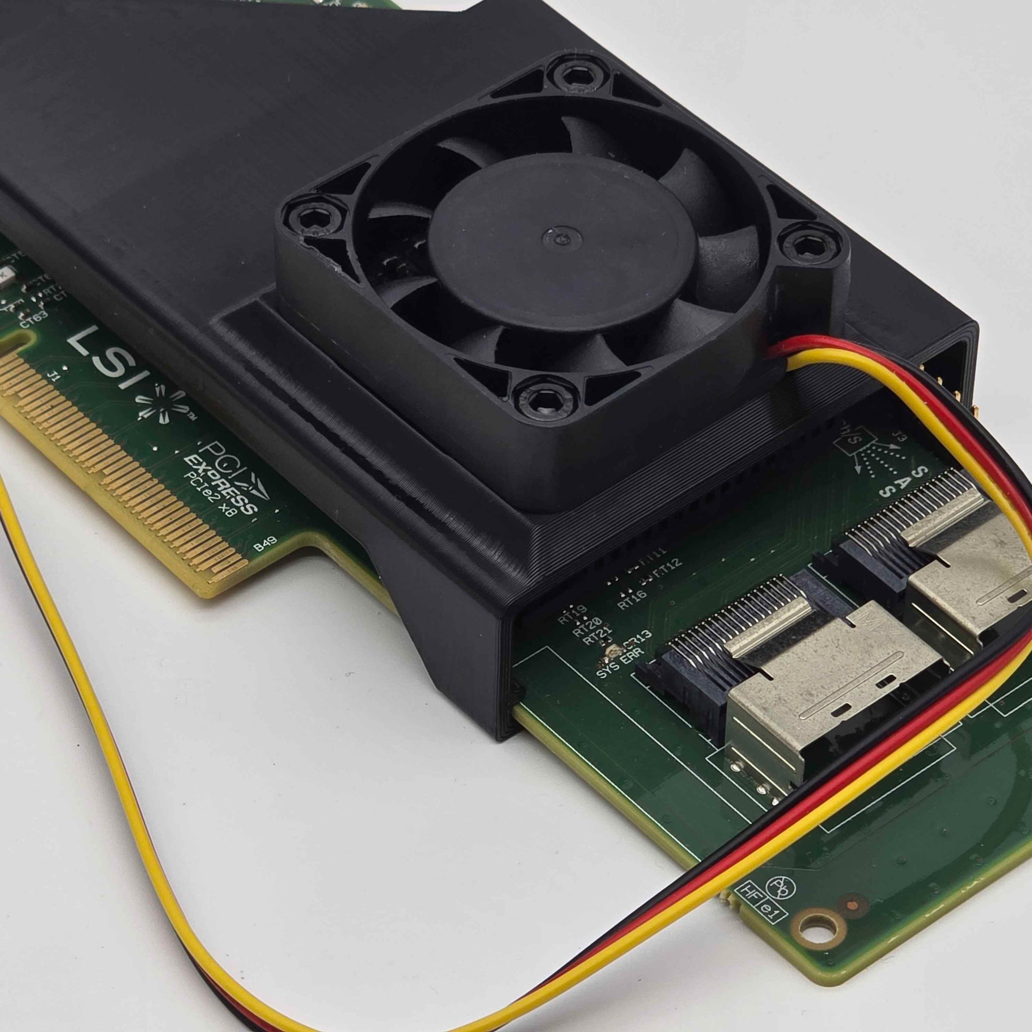 LSI 9211 9201 8i 4i SAS HBA 40mm Cooling Fan Included + Shroud Cooler