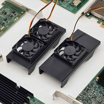 Universal Half Height PCIE Card 50mm Cooling Fan(s) Included + Shroud Cooler