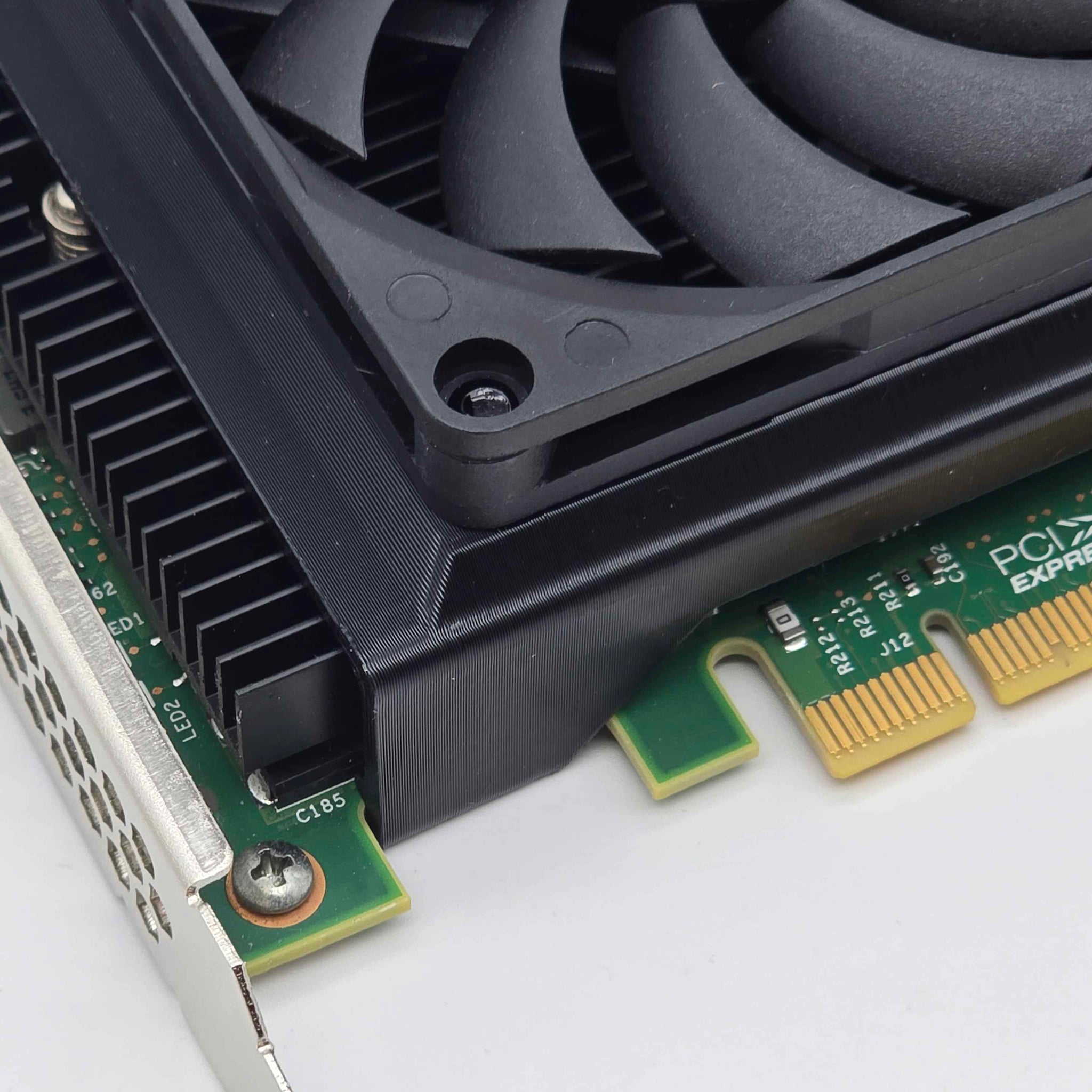 LSI 9300-16i SAS HBA 80mm Cooling Fan Included + Shroud Cooler