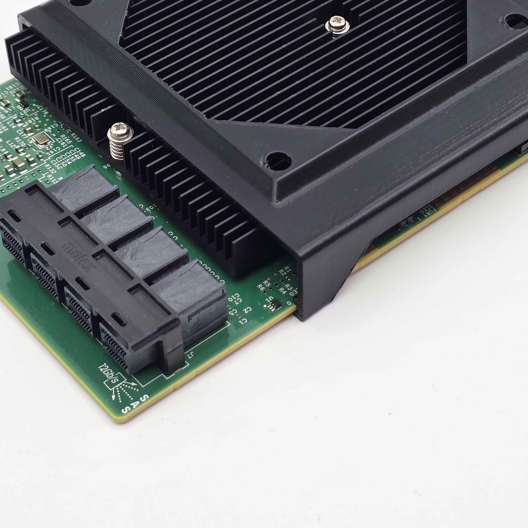 LSI 9300-16i SAS HBA 80/90/92mm Noctua Fan Mount Cooling Shroud Cooler