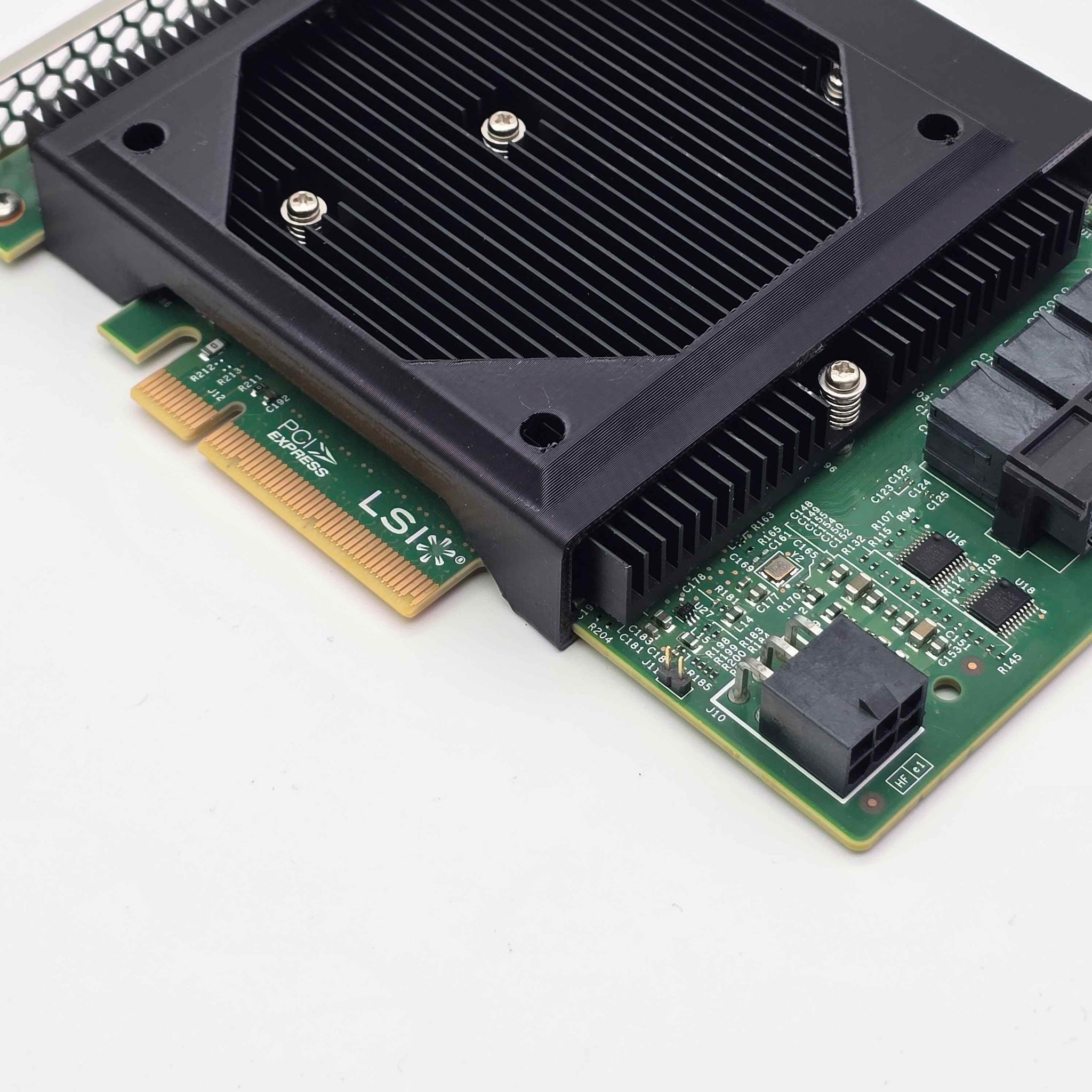 LSI 9300-16i SAS HBA 80/90/92mm Noctua Fan Mount Cooling Shroud Cooler