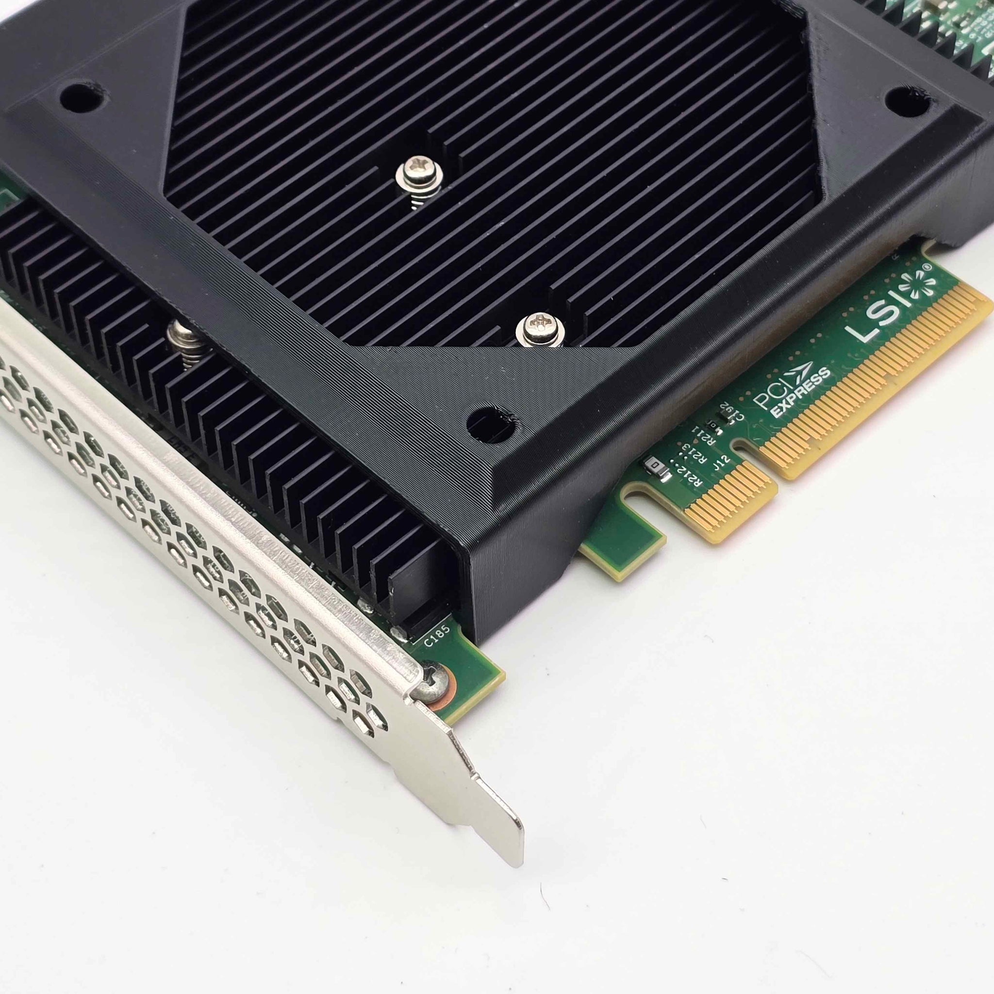 LSI 9300-16i SAS HBA 80/90/92mm Noctua Fan Mount Cooling Shroud Cooler