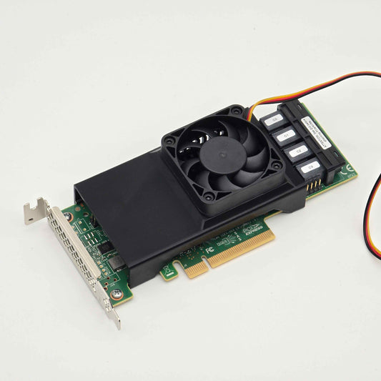 Broadcom LSI 9400-16i HBA 50mm Cooling Fan Included + Shroud Cooler