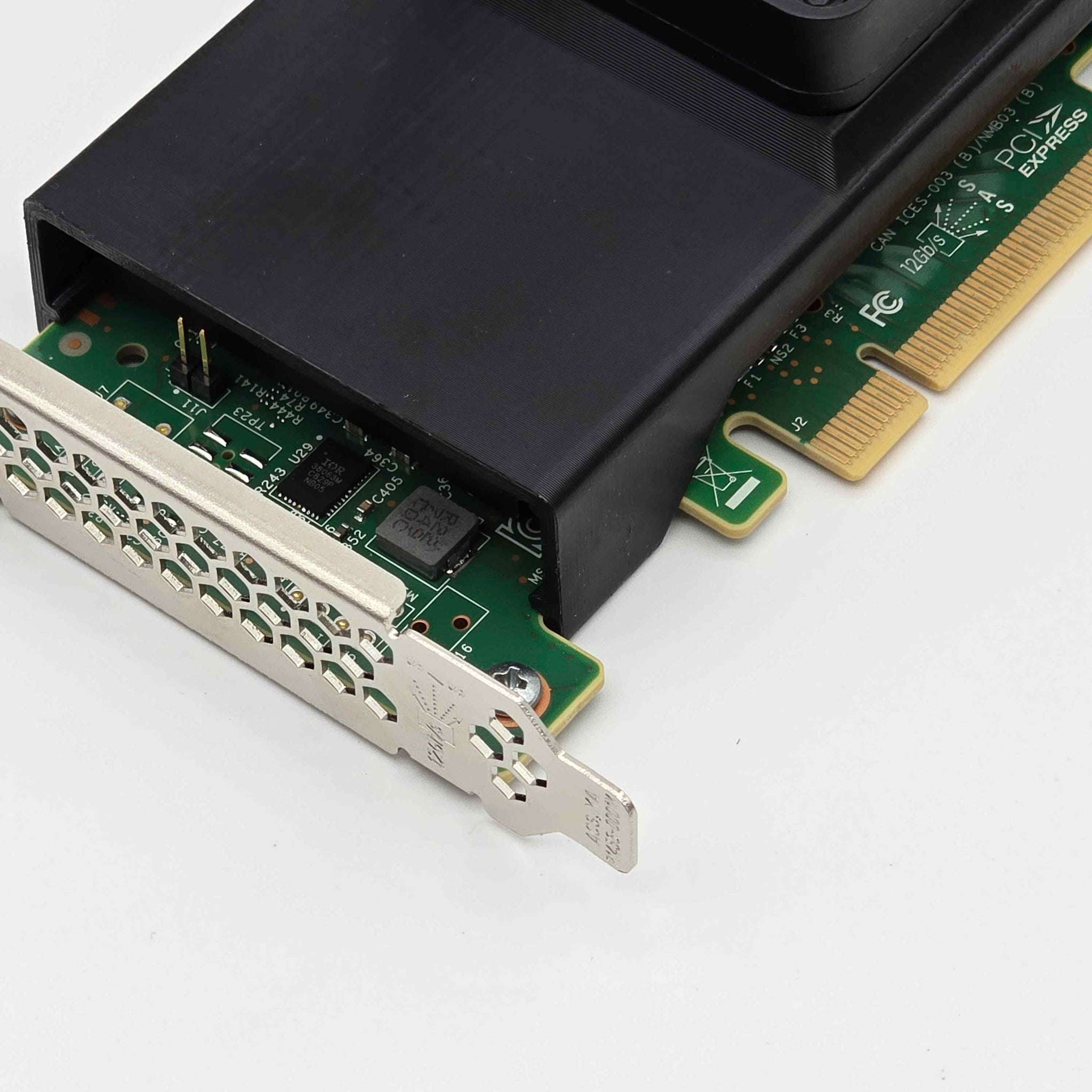 Broadcom LSI 9400-16i HBA 50mm Cooling Fan Included + Shroud Cooler