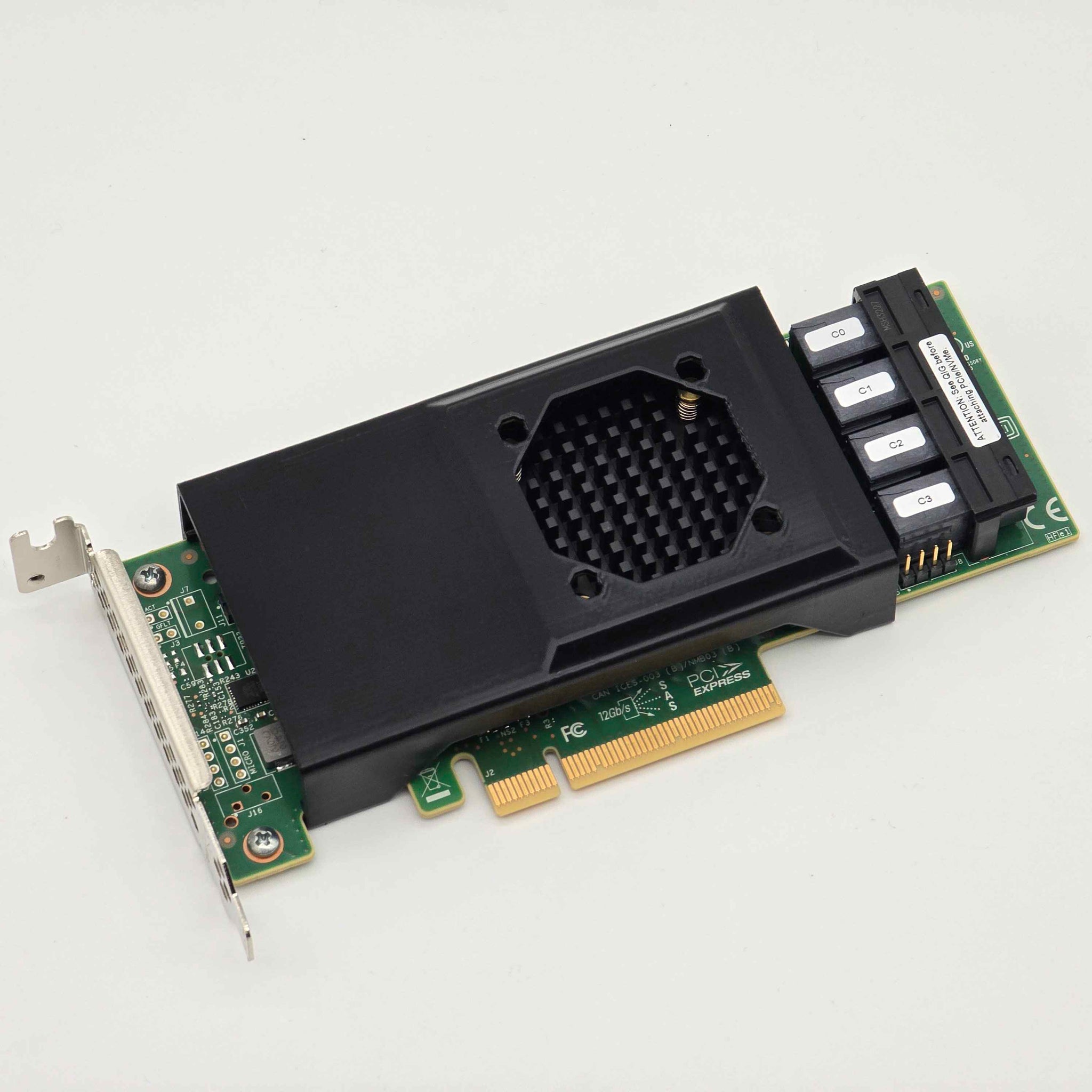 Broadcom LSI 9400-16i SAS HBA Noctua 40mm Fan Mount Cooling Shroud Cooler