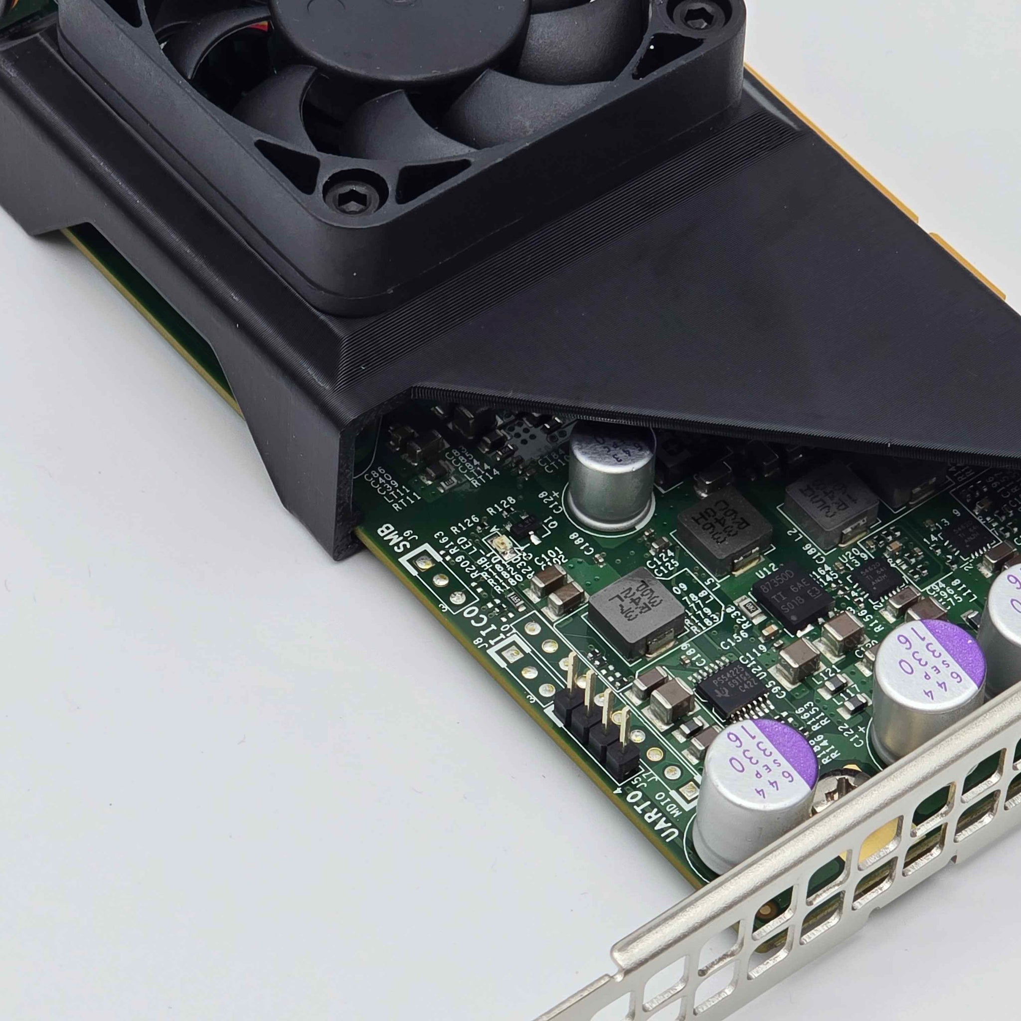 Supermicro AOC-S3008L-L8E (9300-8i) 50mm Cooling Fan Included + Shroud Cooler