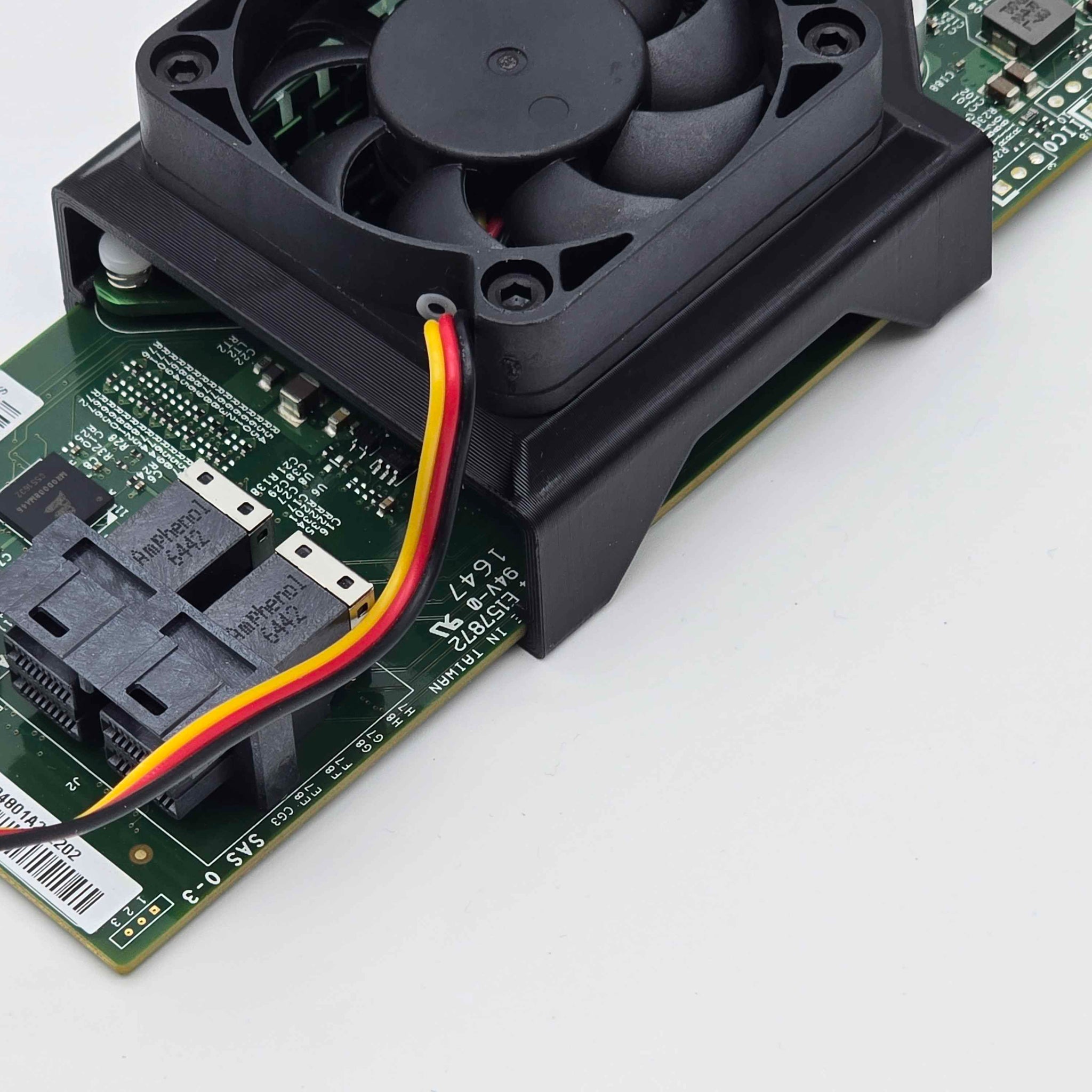 Supermicro AOC-S3008L-L8E (9300-8i) 50mm Cooling Fan Included + Shroud Cooler