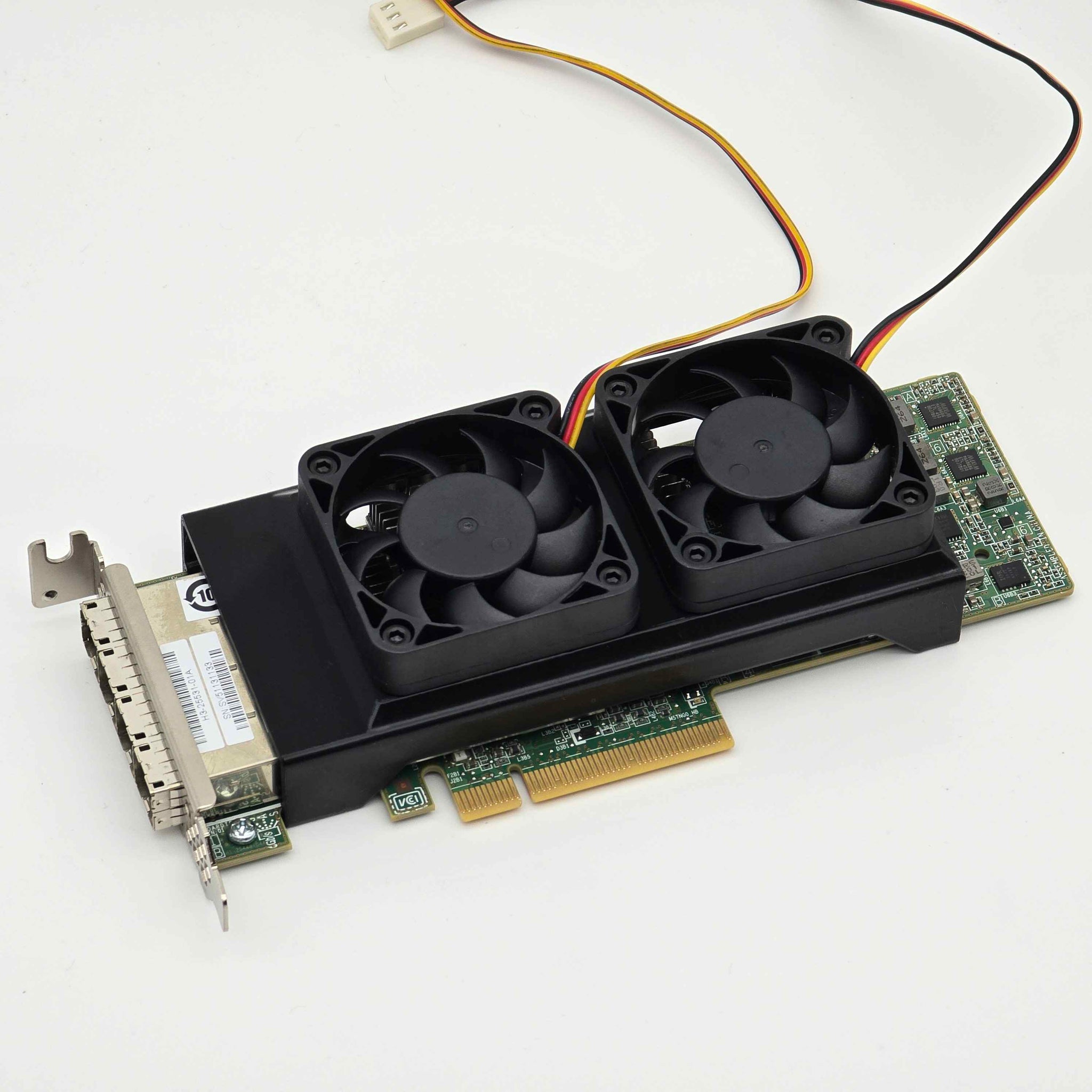 LSI 9206-16e 1V1W2 00MH942 SAS HBA 2x 50mm Cooling Fan Included + Shroud Cooler
