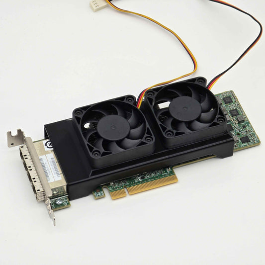 LSI 9206-16e 1V1W2 00MH942 SAS HBA 2x 50mm Cooling Fan Included + Shroud Cooler
