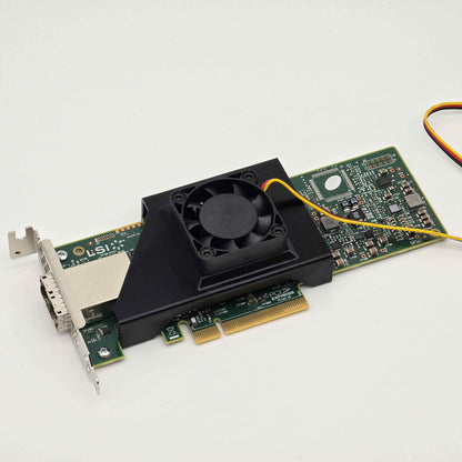 LSI 9300-8e SAS HBA 40mm Cooling Fan Included + Shroud Cooler