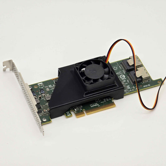LSI 9207-8i HP H220 Dell 4TMJF SAS HBA 40mm Cooling Fan Included + Shroud Cooler