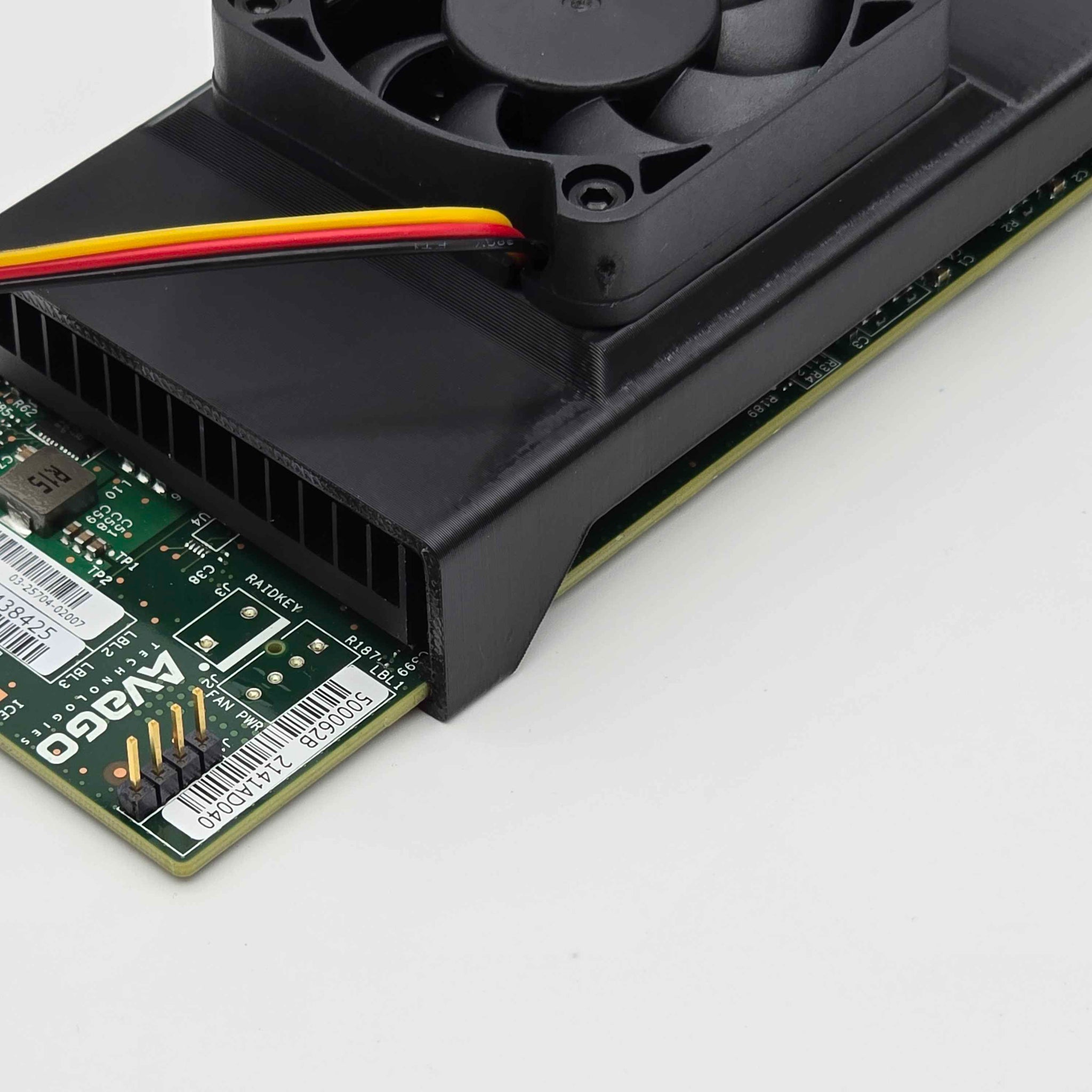 Broadcom LSI 9305-16e SAS HBA 50mm Cooling Fan Included + Shroud Cooler