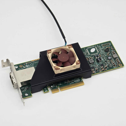 LSI 9300-8e SAS HBA Noctua 40mm Fan Mount Cooling Shroud Cooler