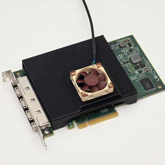 LSI 9201-16e SAS HBA Noctua 40mm Fan Mount Cooling Shroud Cooler