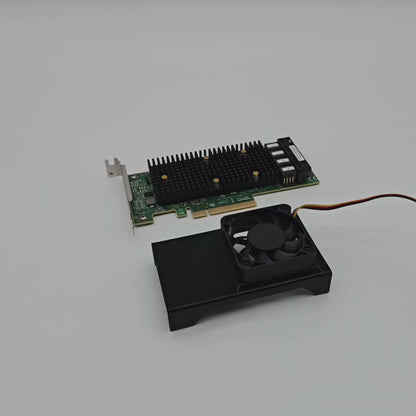 Broadcom LSI 9400-16i HBA 50mm Cooling Fan Included + Shroud Cooler