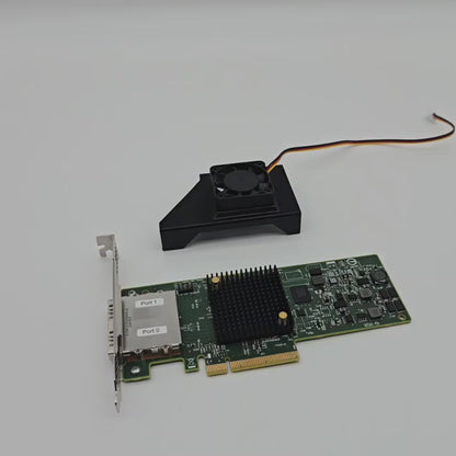 LSI 9207-8e SAS HBA 40mm Cooling Fan Included + Shroud Cooler